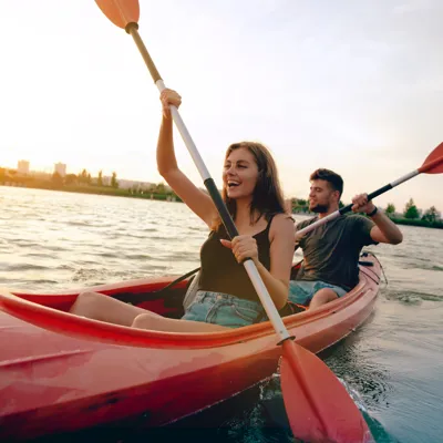 couple in kayak